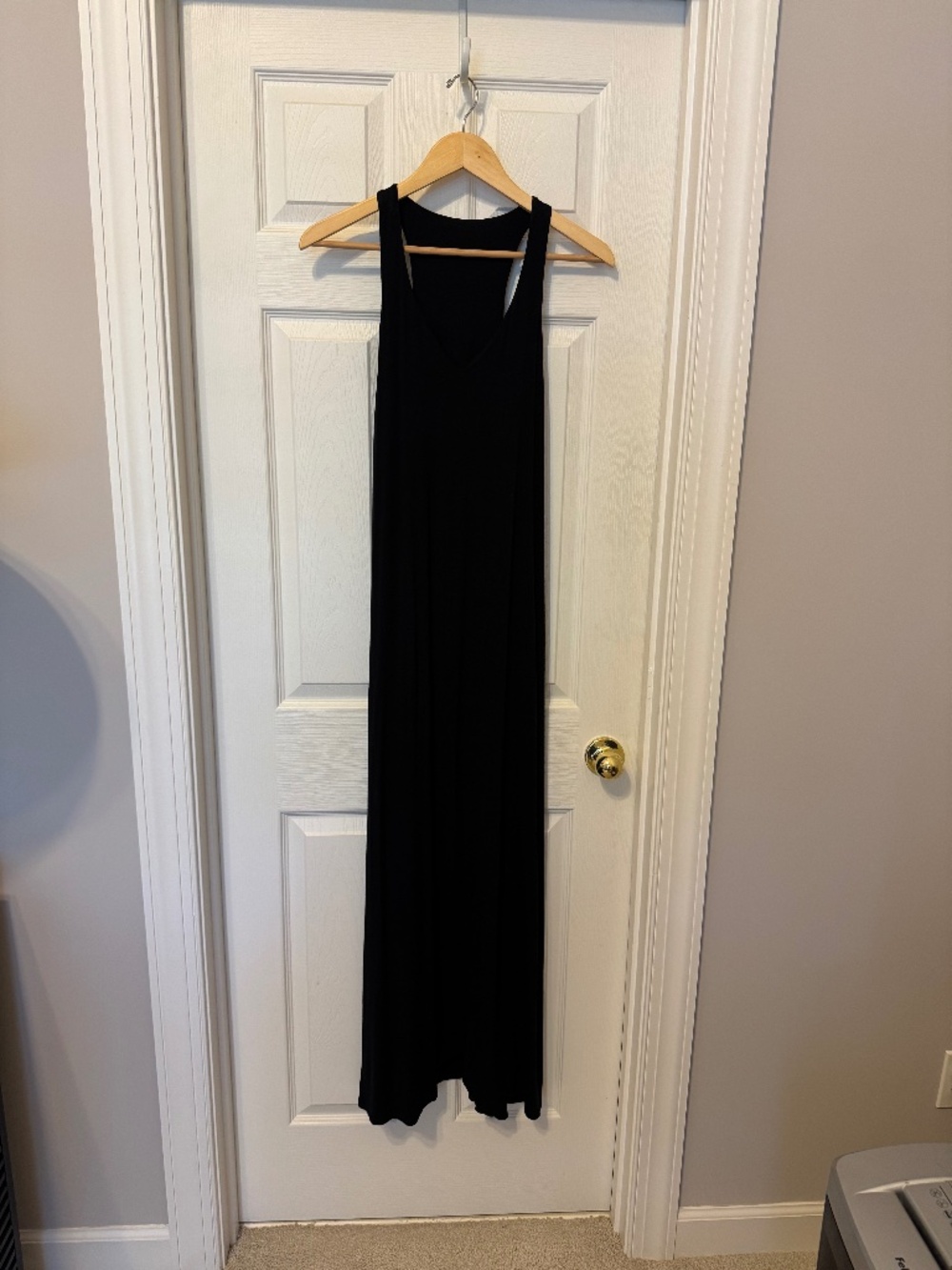 Vince black racerback maxi dress, S